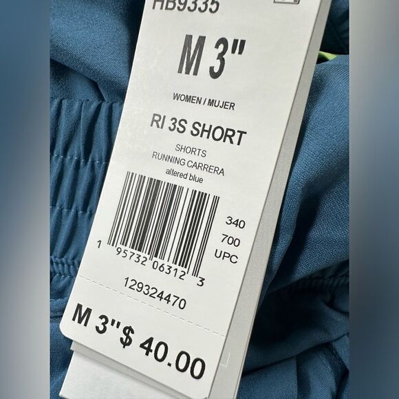 NWT Adidas Women’s Running 3” Shorts Athletic Blue - Size Medium - Picture 3 of 8